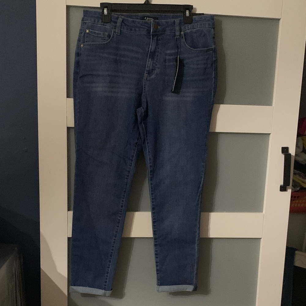 d. jeans Women's Straight Leg Blue Jeans - Picture 1 of 5